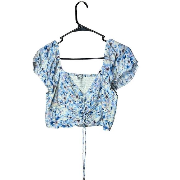 American Eagle Floral Print Cropped Top Size M - Picture 1 of 7